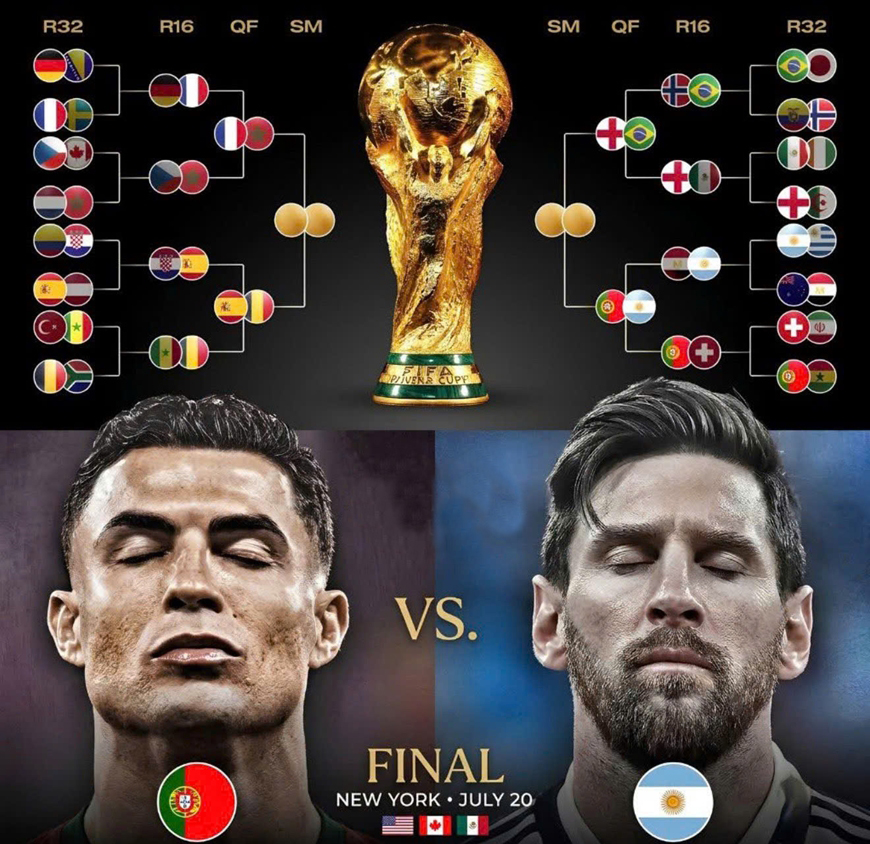 Cristiano Ronaldo chỉ có thể “đụng đầu” Lionel Messi ở trận chung kết?